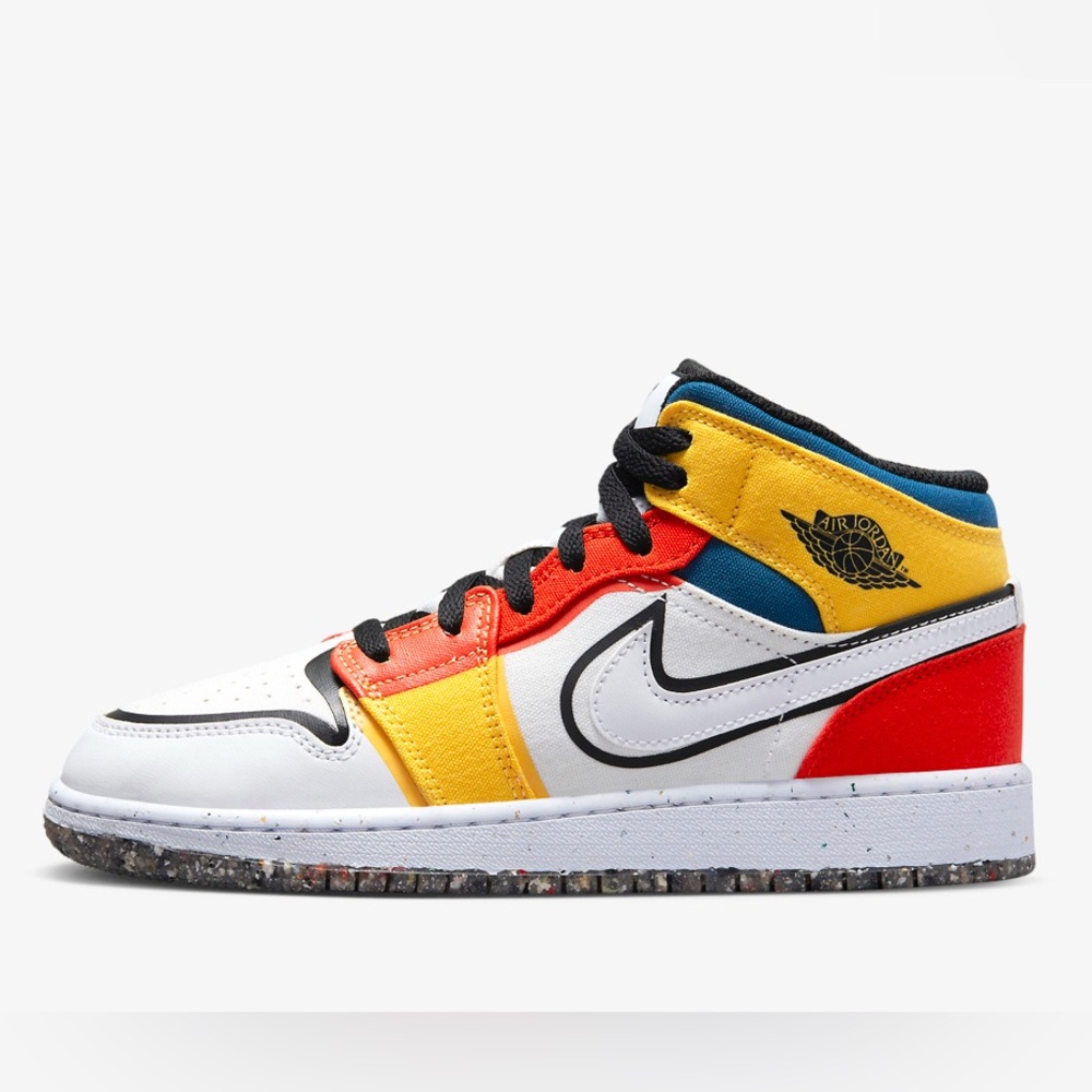 Air Jordan 1 Mid SE Multi-Color Canvas GS